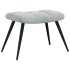 Sillón de relax con taburete de terciopelo gris