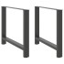 Patas de mesa de centro antracita 2 uds 90x(72-73) cm