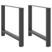 Patas de mesa de centro antracita 2 uds 90x(72-73) cm acero