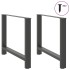 Patas de mesa de centro antracita 2 uds 90x(72-73) cm