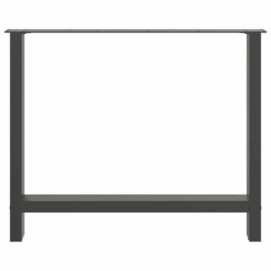 Patas de mesa de centro antracita 2 uds 90x(72-73) cm