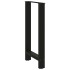 Patas de mesa de centro acero negro 2 uds 40x(90-91)