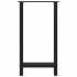 Patas de mesa de centro acero negro 2 uds 40x(90-91)