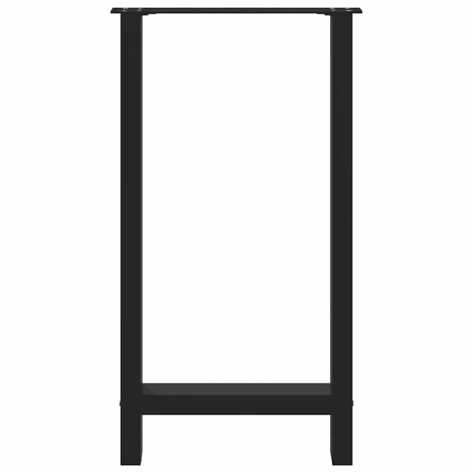 Patas de mesa de centro acero negro 2 uds 40x(90-91)