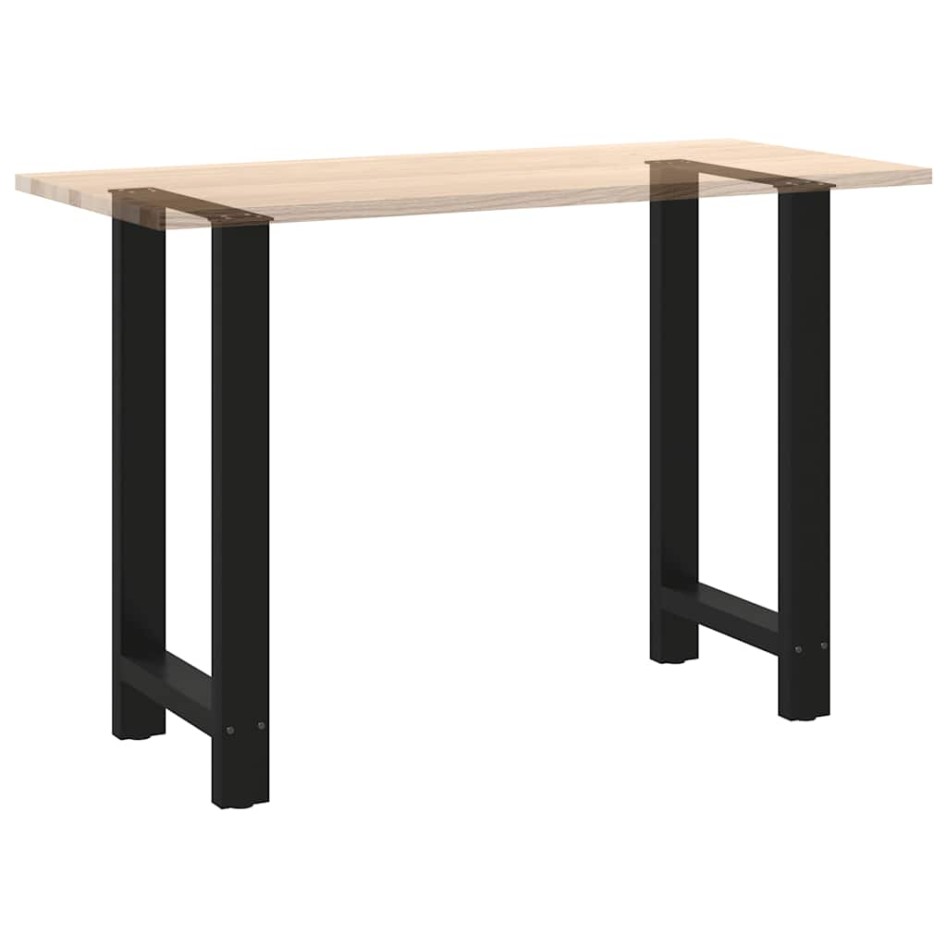 Patas de mesa de centro acero negro 2 uds 40x(90-91)