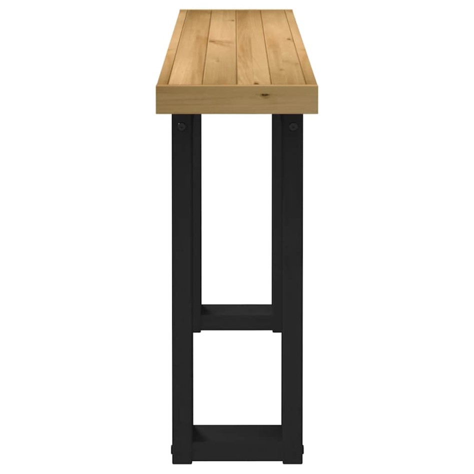 Mesa consola NOAIN patas en U madera maciza pino 120x30x75