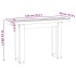 Mesa consola NOAIN patas en U madera maciza pino 120x30x75