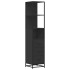 Armario de baño madera contrachapada negro 35x37,5x166
