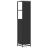 Armario de baño madera contrachapada negro 35x37,5x166