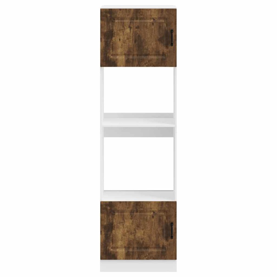 Armarios para horno 2 uds Lucca roble ahumado madera