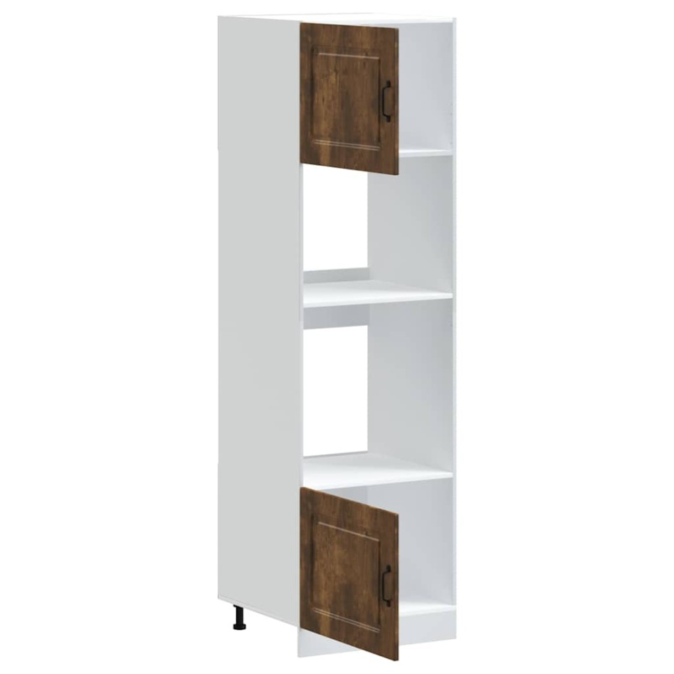 Armarios para horno 2 uds Lucca roble ahumado madera