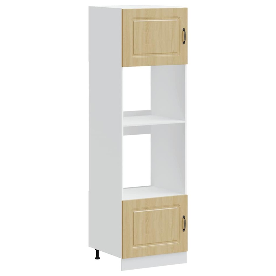 Armarios para horno 2 uds Lucca roble sonoma madera