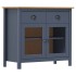 Mesita de noche Hill madera maciza de pino gris 90x40x80