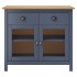 Mesita de noche Hill madera maciza de pino gris 90x40x80