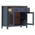 Mesita de noche Hill madera maciza de pino gris 90x40x80