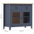 Mesita de noche Hill madera maciza de pino gris 90x40x80