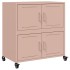 Aparador de acero laminado en frío rosa 68,5x39x72