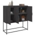 Aparador de acero negro 100,5x39x107