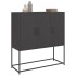 Aparador de acero negro 100,5x39x107