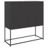 Aparador de acero negro 100,5x39x107