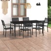 Juego de comedor para jardín 7 piezas acero