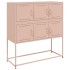 Aparador de acero laminado en frío rosa 100,5x39x107
