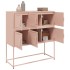 Aparador de acero laminado en frío rosa 100,5x39x107