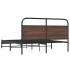 Estructura de cama sin colchón metal marrón roble 160x200