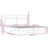 Estructura de cama sin colchón metal marrón roble 160x200
