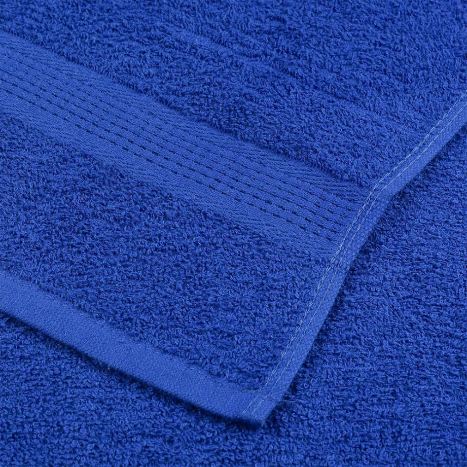 Toallas de sauna 10 uds 100% algodón azul 80x200 cm 360