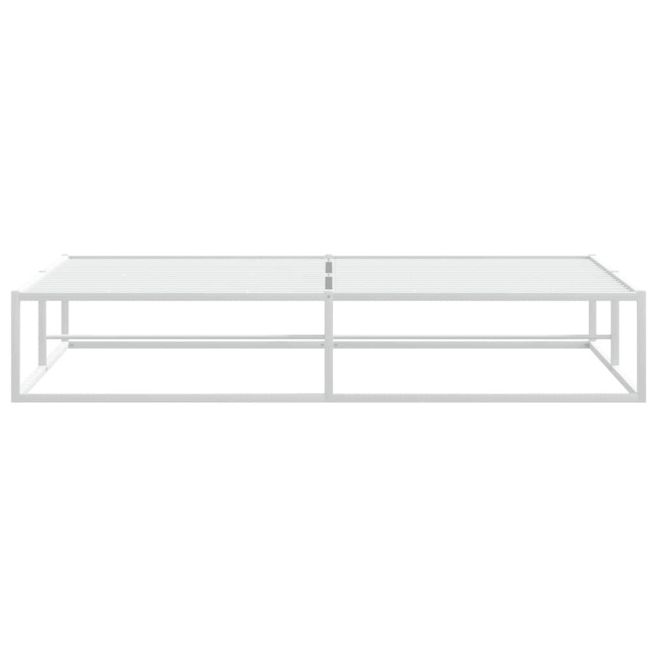 Estructura de cama sin colchón metal blanco 180x200