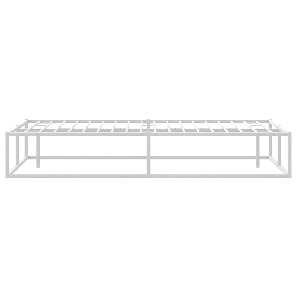 Estructura de cama sin colchón metal blanco 180x200
