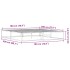 Estructura de cama sin colchón metal blanco 180x200