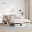Estructura cama sin colchón metal blanco 140x200 cm