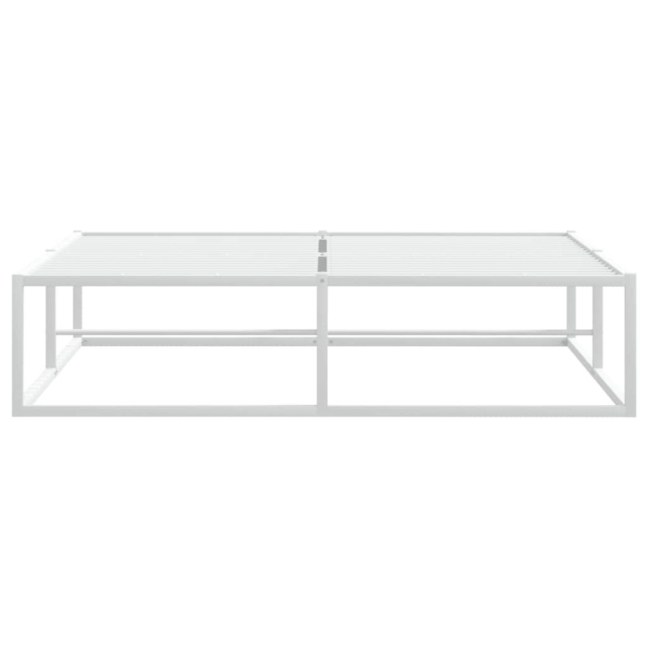 Estructura cama sin colchón metal blanco 140x200