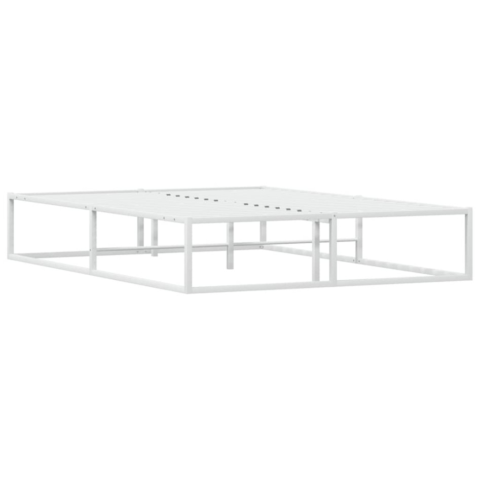 Estructura cama sin colchón metal blanco 140x200