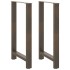 Patas para mesa de centro de acero natural 2 uds