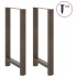 Patas para mesa de centro de acero natural 2 uds