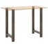 Patas para mesa de centro de acero natural 2 uds
