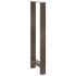 Patas para mesa de centro de acero natural 2 uds