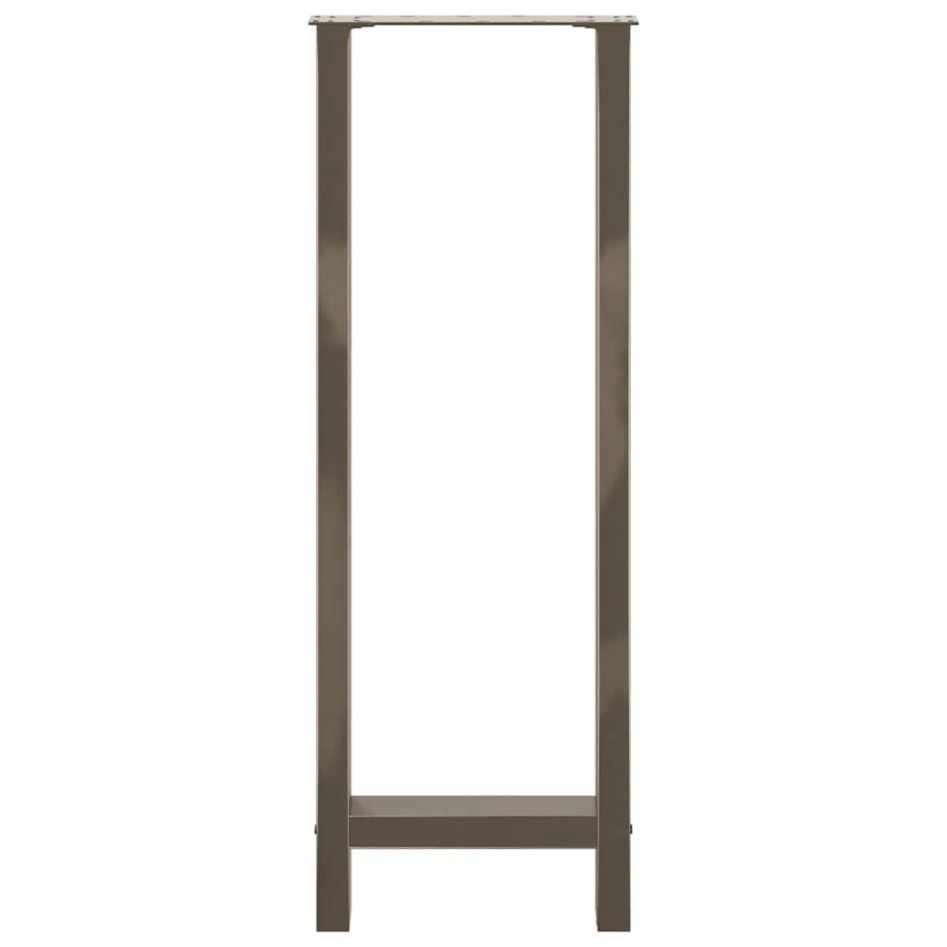 Patas para mesa de centro de acero natural 2 uds