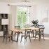 Patas mesa comedor forma U 2uds acero natural 100x(72-73)