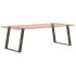 Patas mesa comedor forma U 2uds acero natural 100x(72-73)