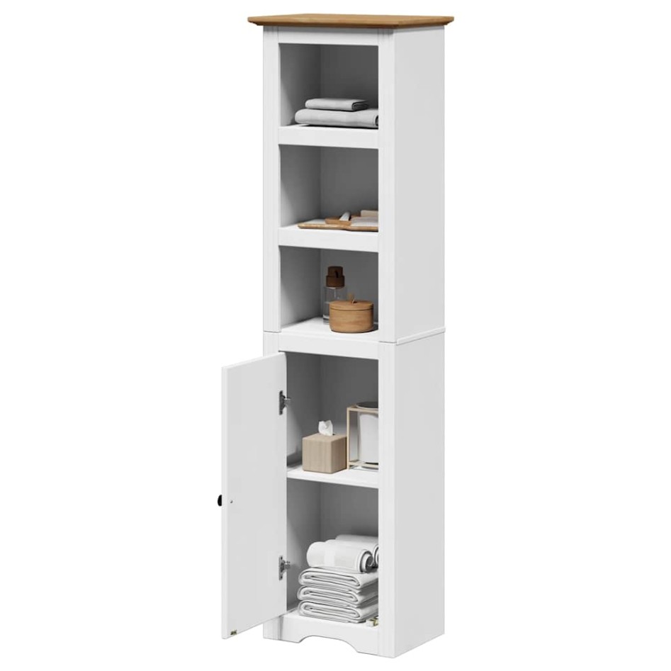 Mueble de baño BODO blanco y marrón 44x30x160