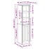 Mueble de baño BODO blanco y marrón 44x30x160