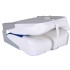2x Asiento barco respaldo plegable cojín azul blanco