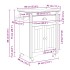 Carrito de cocina BODO blanco 72x45x80