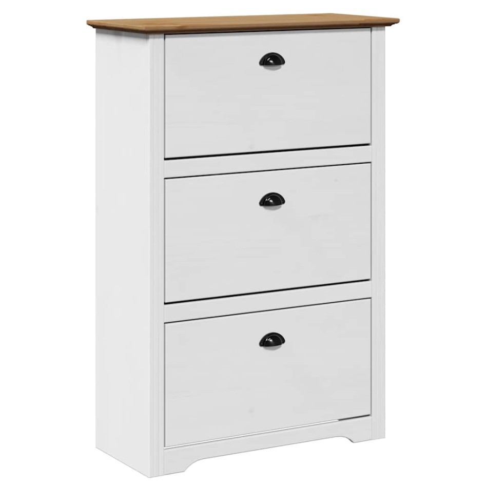 Zapatero BODO blanco y marrón 80x35x118