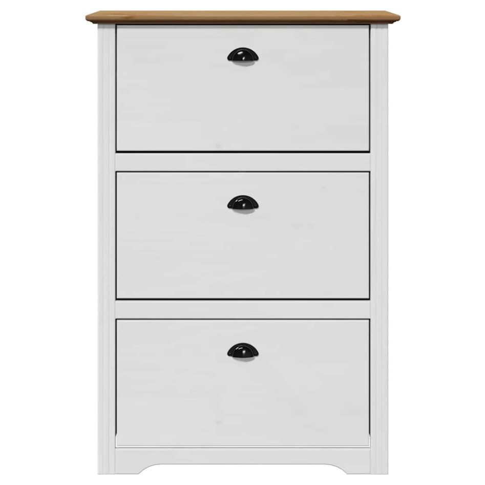 Zapatero BODO blanco y marrón 80x35x118