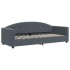 Sofá cama con colchón terciopelo gris oscuro 80x200